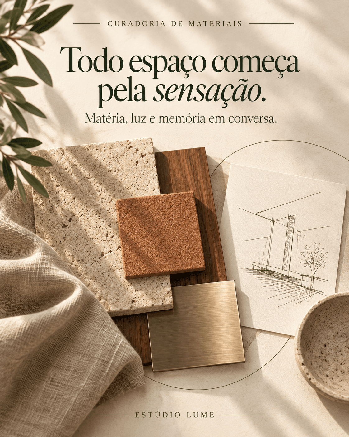 Exemplo de post do acervo MinyLab: Arquitetura · apresentação de materiais
