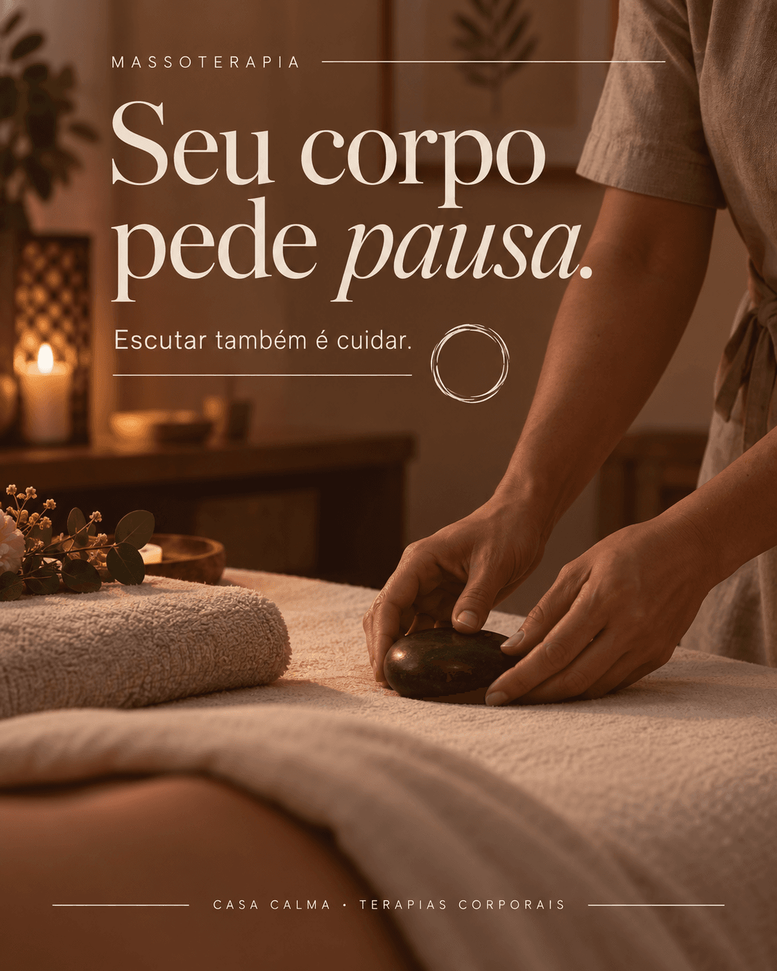 Exemplo de post do acervo MinyLab: Massoterapia · bem-estar