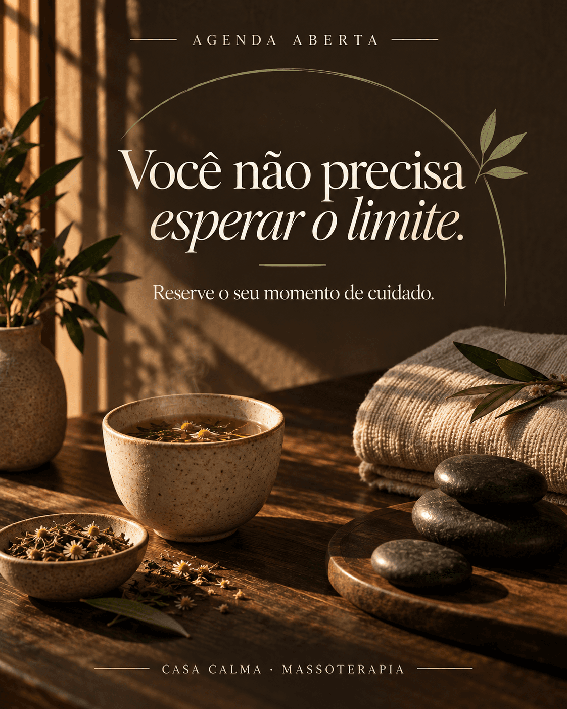 Exemplo de post do acervo MinyLab: Massoterapia · ritual