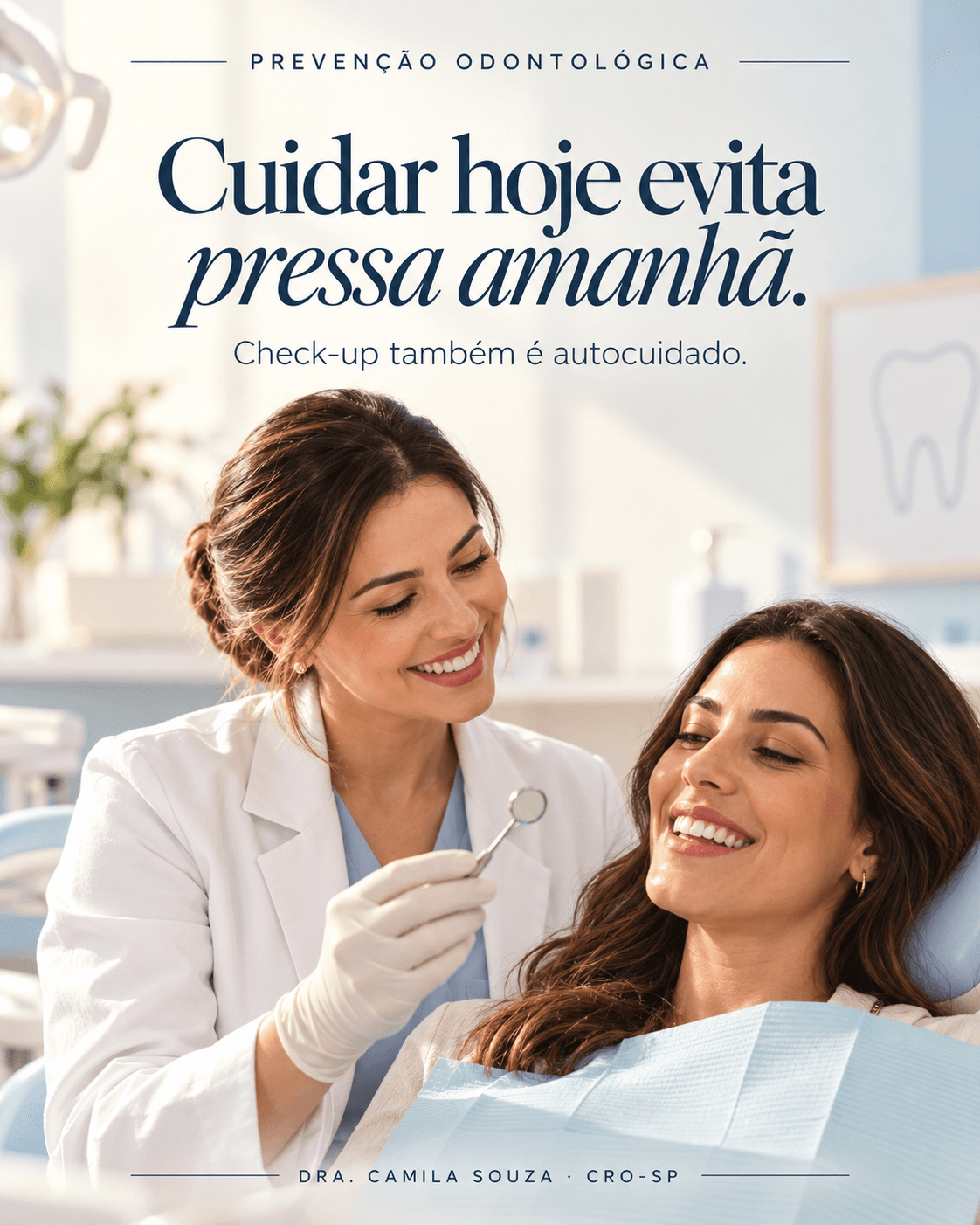 Exemplo de post do acervo MinyLab: Odontologia · prevenção