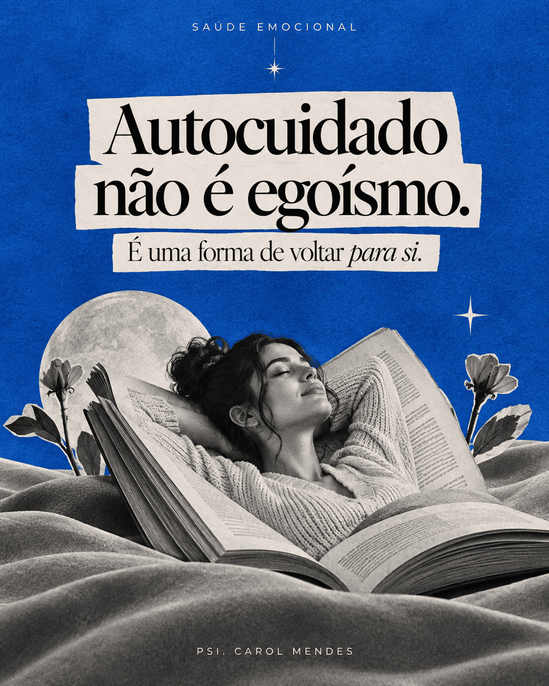 Exemplo de post do acervo MinyLab: Psicologia · autocuidado